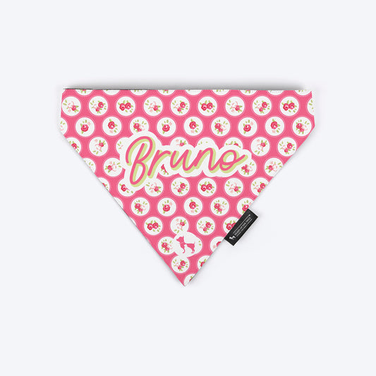 HUFT Rosy Dreams Personalised Dog Bandana - Pink - Heads Up For Tails