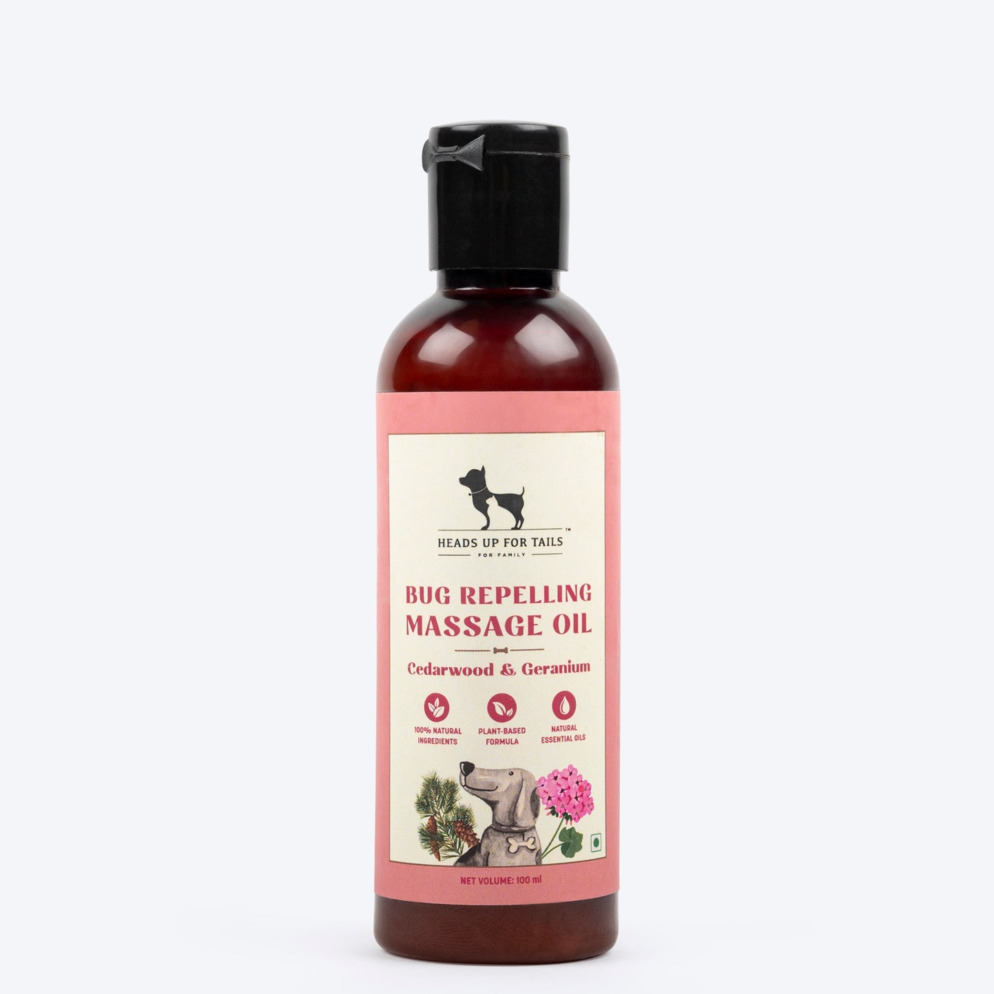 HUFT Bug Repelling Massage Oil For Adult Dogs & Pups - 100 ml - Heads Up For Tails
