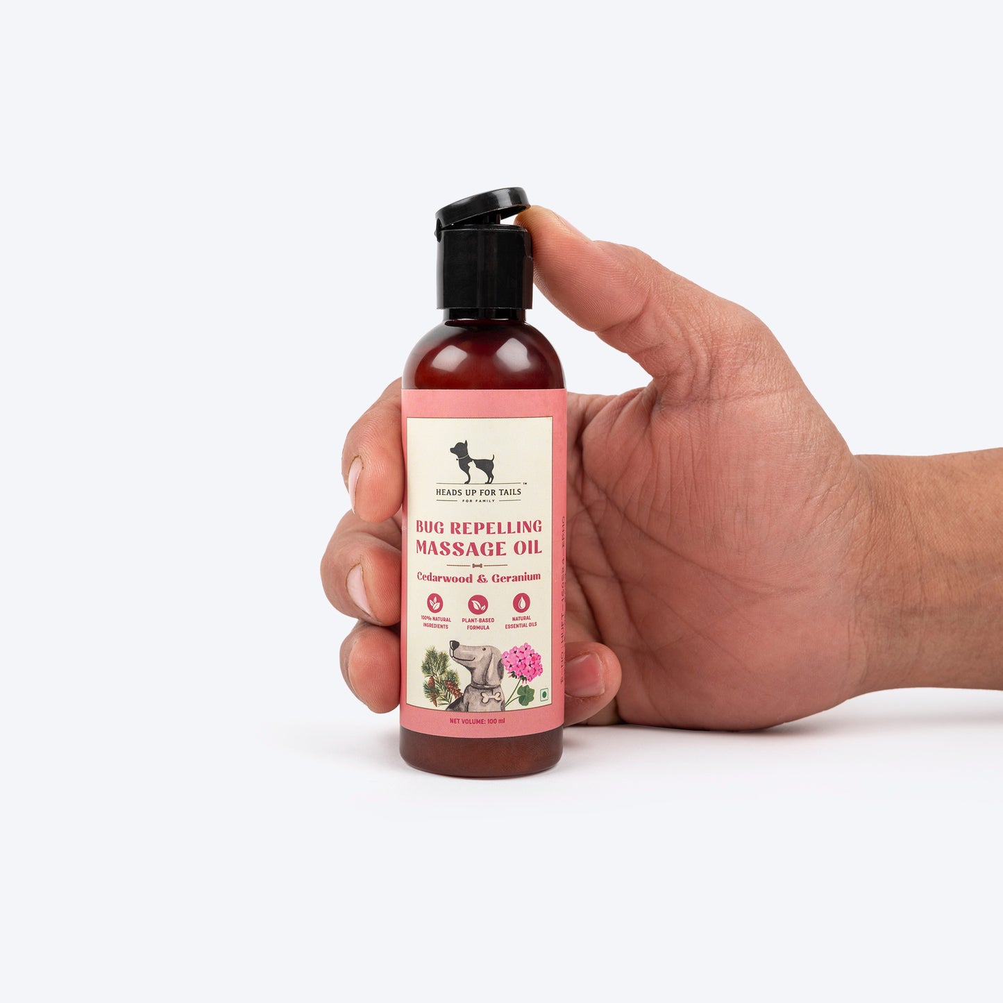 HUFT Bug Repelling Massage Oil For Adult Dogs & Pups - 100 ml - Heads Up For Tails