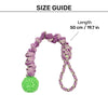 HUFT Tuggables Stretch 'N Chew Rope Toy For Dog - Purple - Heads Up For Tails