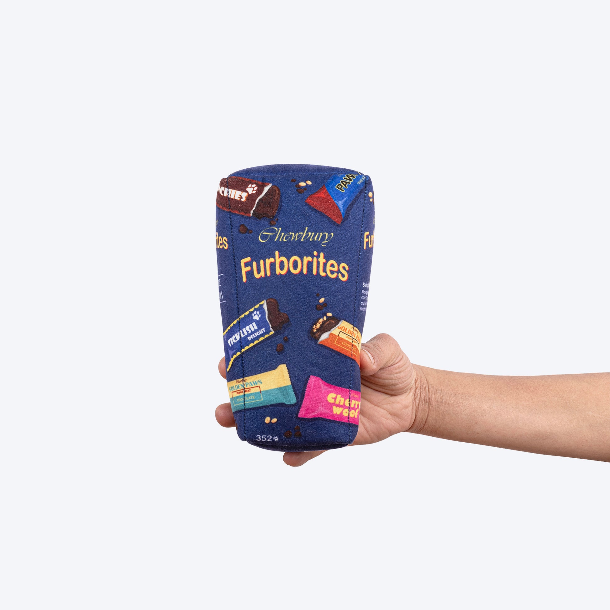 HUFT Furborites Crinkly Plush Toy For Dog - Navy Blue - Heads Up For Tails