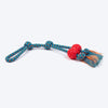 HUFT Tuggables Twin Tossers Rope Toy For Dog - Blue & Red - Heads Up For Tails