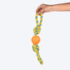 HUFT Tuggables Twisted Tug & Ball Rope Toy For Dog - Yellow & Orange - Heads Up For Tails