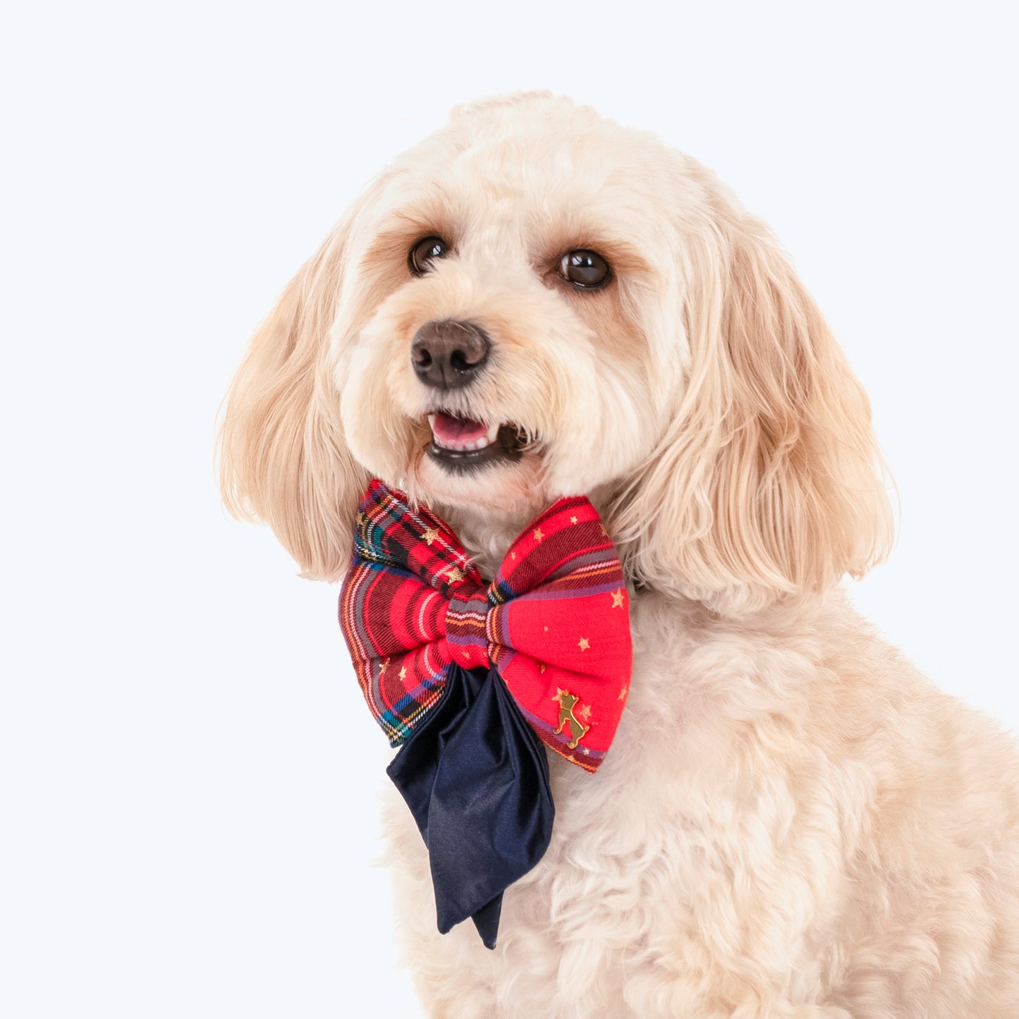 HUFT Starry Nights Festive Dog Bow Tie - Red & Blue - Heads Up For Tails
