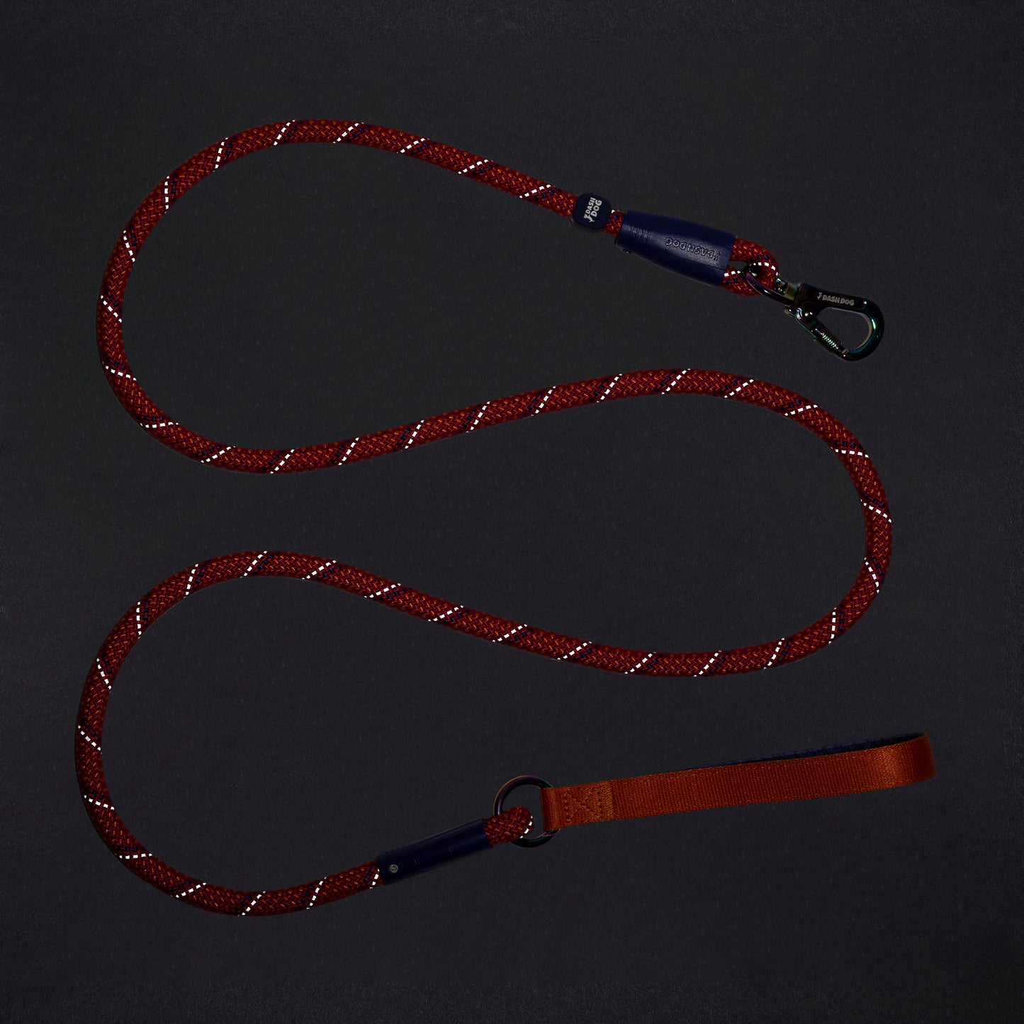 Dash Dog Sunset Chaser Rope Leash For Dog - Red - 6 ft - Heads Up For Tails