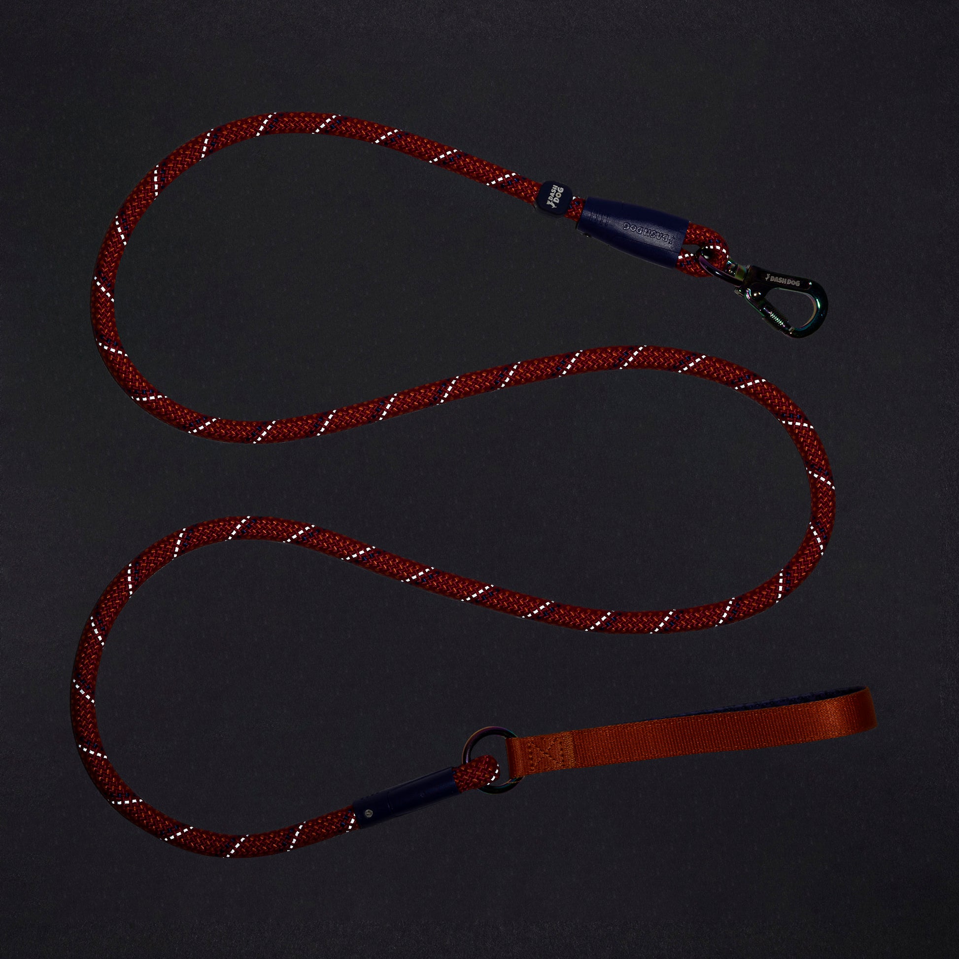 Dash Dog Sunset Chaser Rope Leash For Dog - Red - 6 ft - Heads Up For Tails