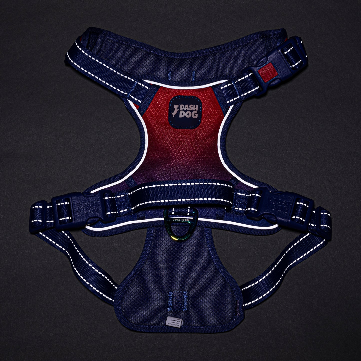 Dash Dog Flow Walk-Along Harness For Dog - Red & Purple - Heads Up For Tails