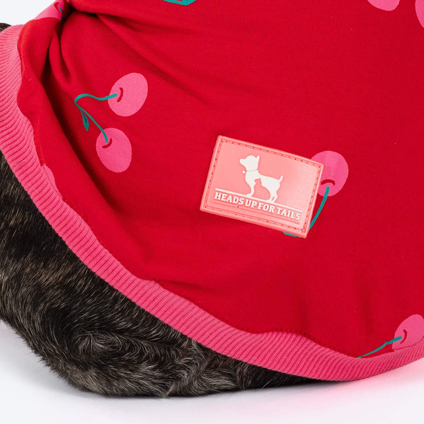 HUFT Cherry Pop Printed T-Shirt For Small Dog - Red - Heads Up For Tails
