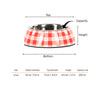 HUFT Gingham Feast Melamine Bowl With Steel Inserts For Cat - Red & White