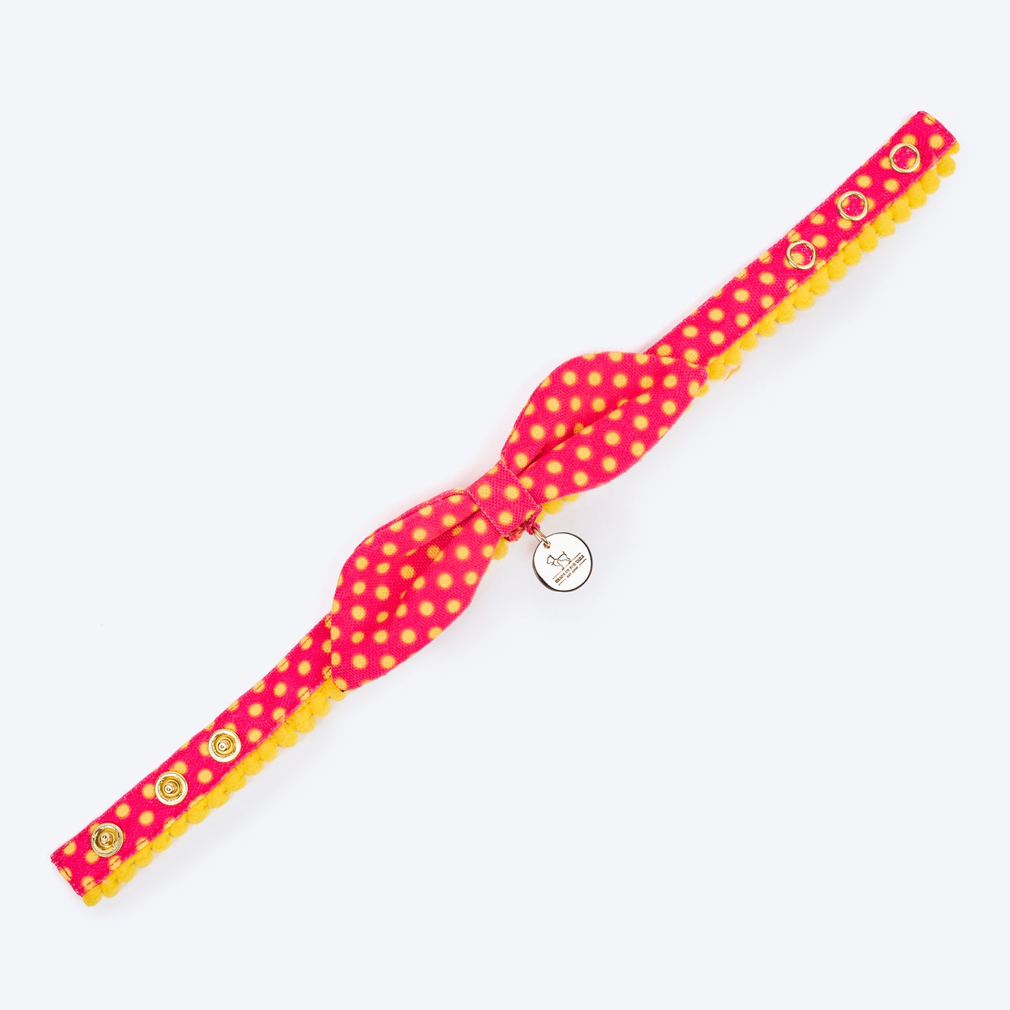 HUFT Classic Printed Bow Tie With Strap For Cat - Pink_03