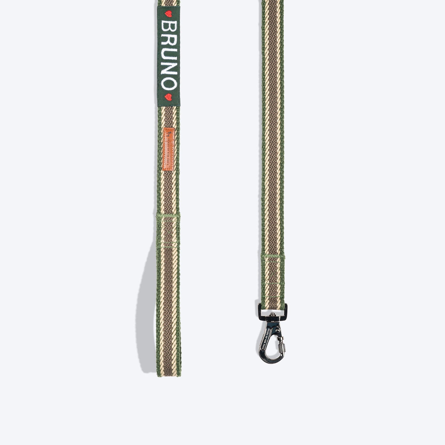 HUFT Olive Odyssey Dog Leash - Olive Green & Beige (Can be Personalised) - Heads Up For Tails