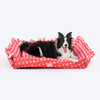 HUFT Berrylicious Lounger Bed For Dog - Red and Pink - Heads Up For Tails
