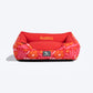 HUFT Personalised Tangy Tones Lounger Dog Bed - Coral_01