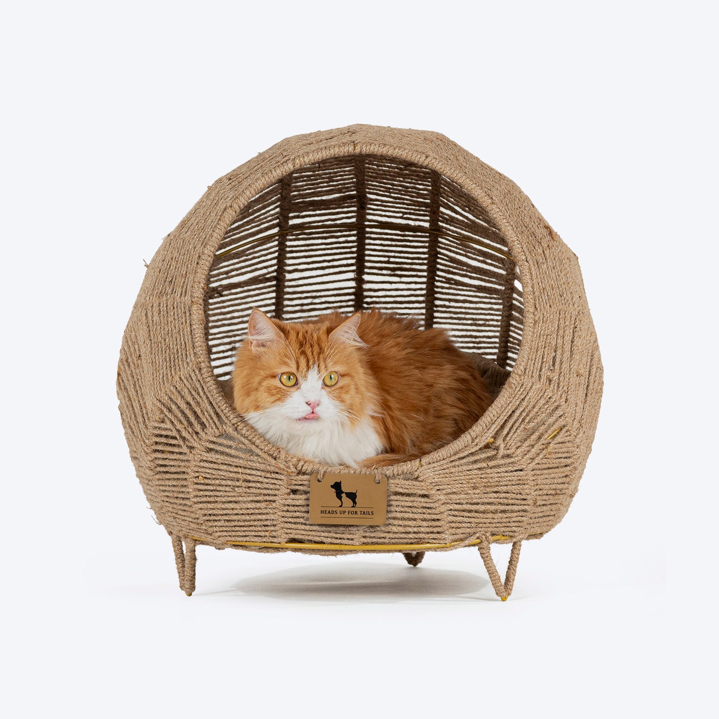 HUFT Purrfect Perch Chair With Cushion For Cat - Brown - Heads Up For Tails