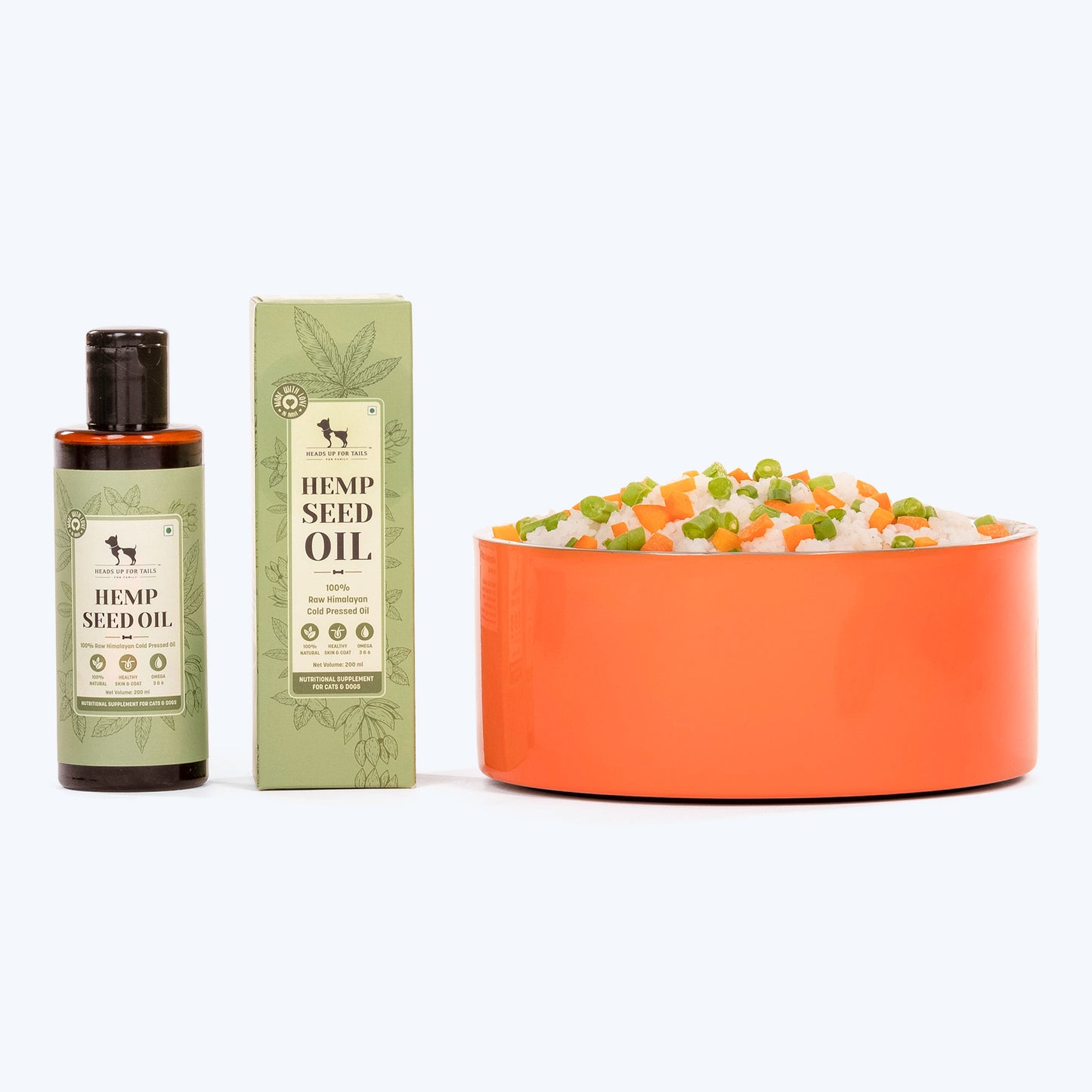 HUFT Cold Pressed Hemp Seed Oil For Dogs and Cats - 200 ml - Heads Up For Tails