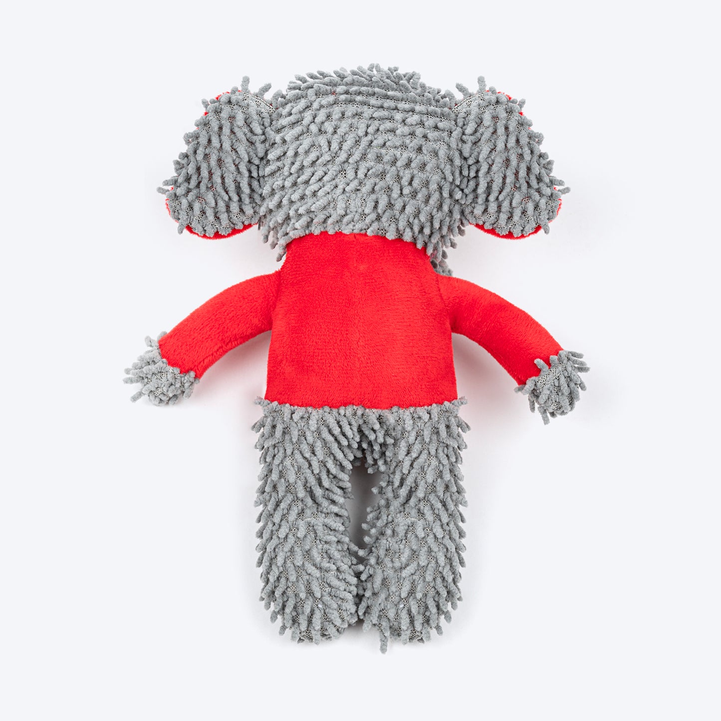 HUFT Lovey Dovey Squeaky Plush Toy For Dog - Grey & Red - Heads Up For Tails