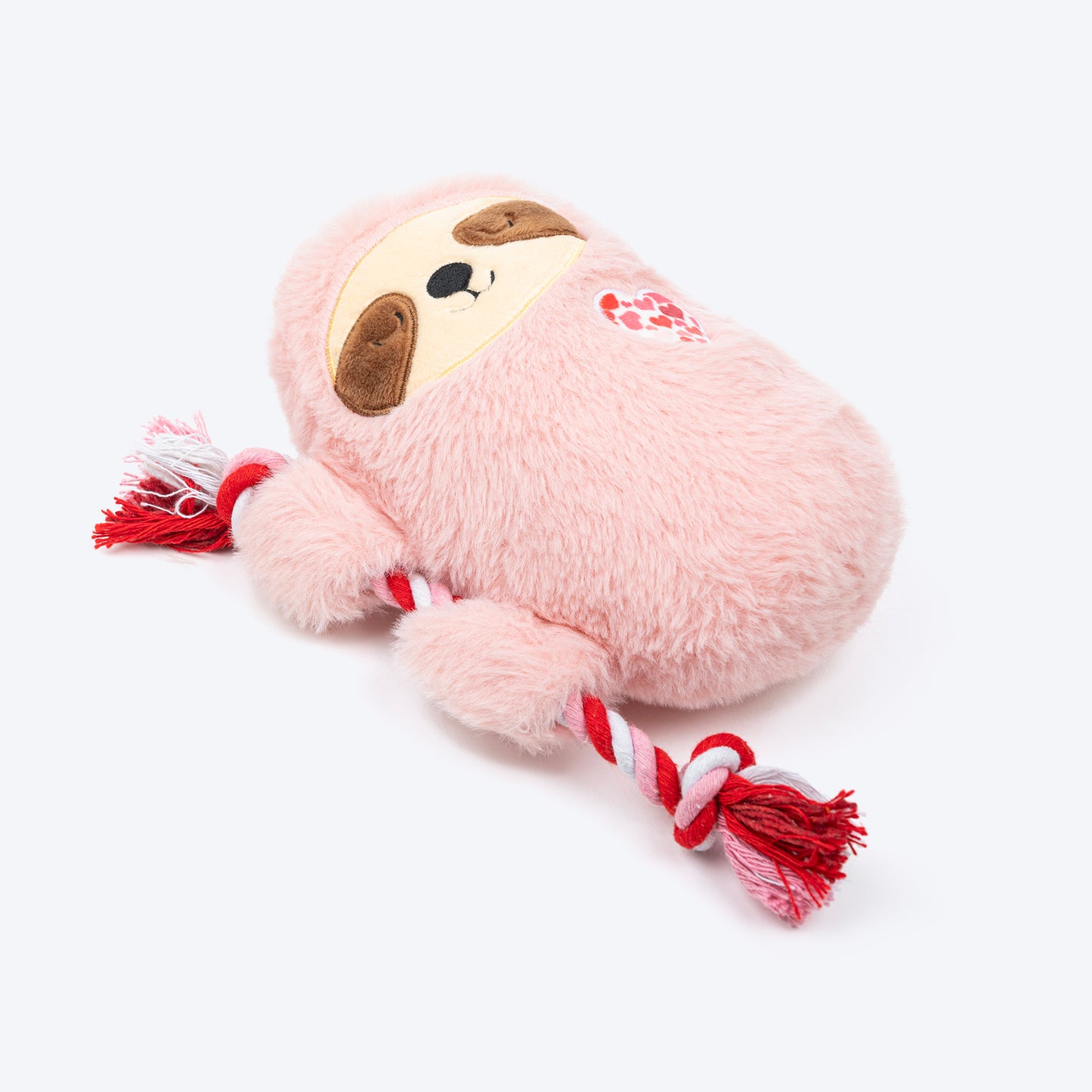 HUFT Lazy Lovebug Squeaky Plush Toy For Dog - Baby Pink - Heads Up For Tails