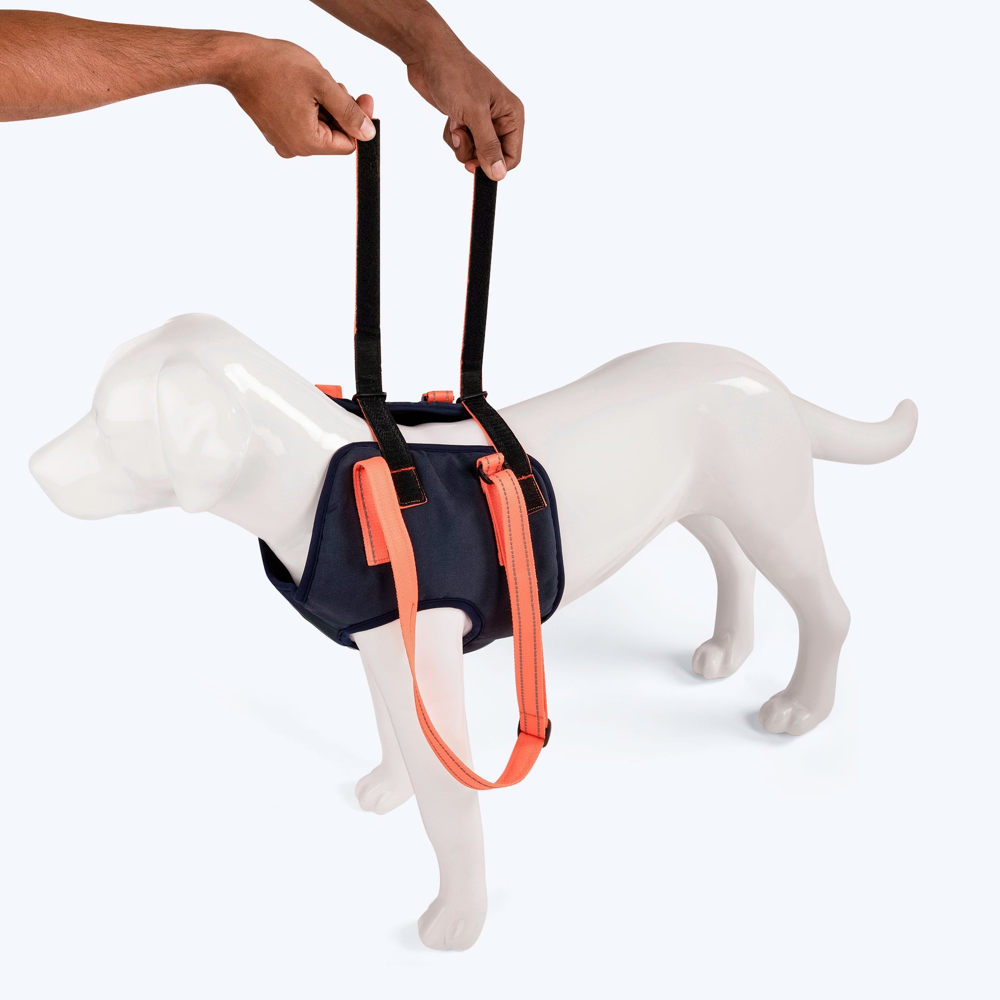 HUFT Trooper Front Leg Support Lift Harness For Dogs - Navy Blue - Heads Up For Tails