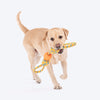 HUFT Tuggables Twisted Tug & Ball Rope Toy For Dog - Yellow & Orange - Heads Up For Tails
