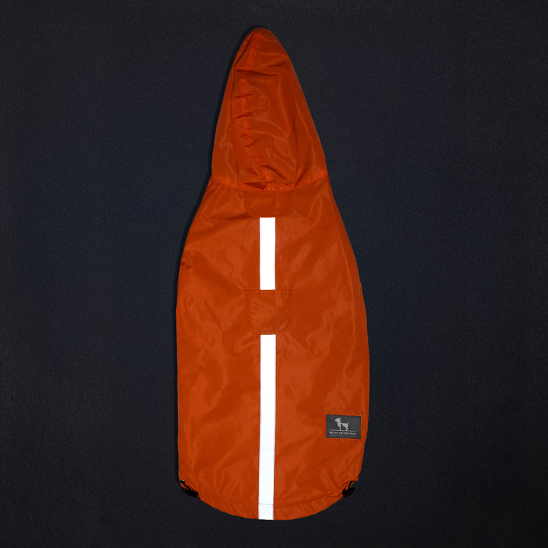 HUFT Magical Mist Raincoat With Harness Opening For Dog - Orange - Heads Up For Tails