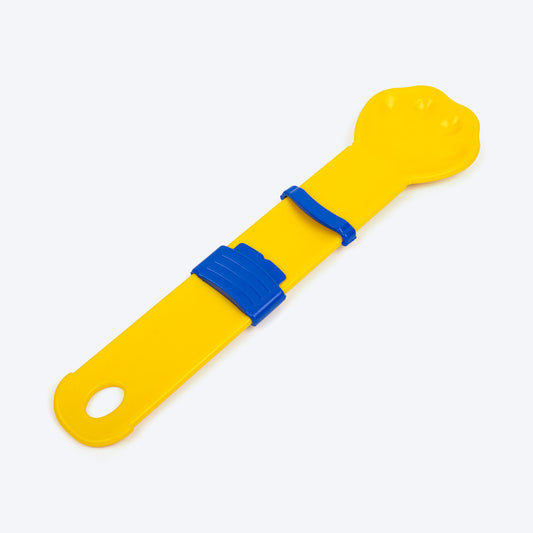 TLC Stick Treat Dispenser For Cat - Yellow & Blue - Heads Up For Tails