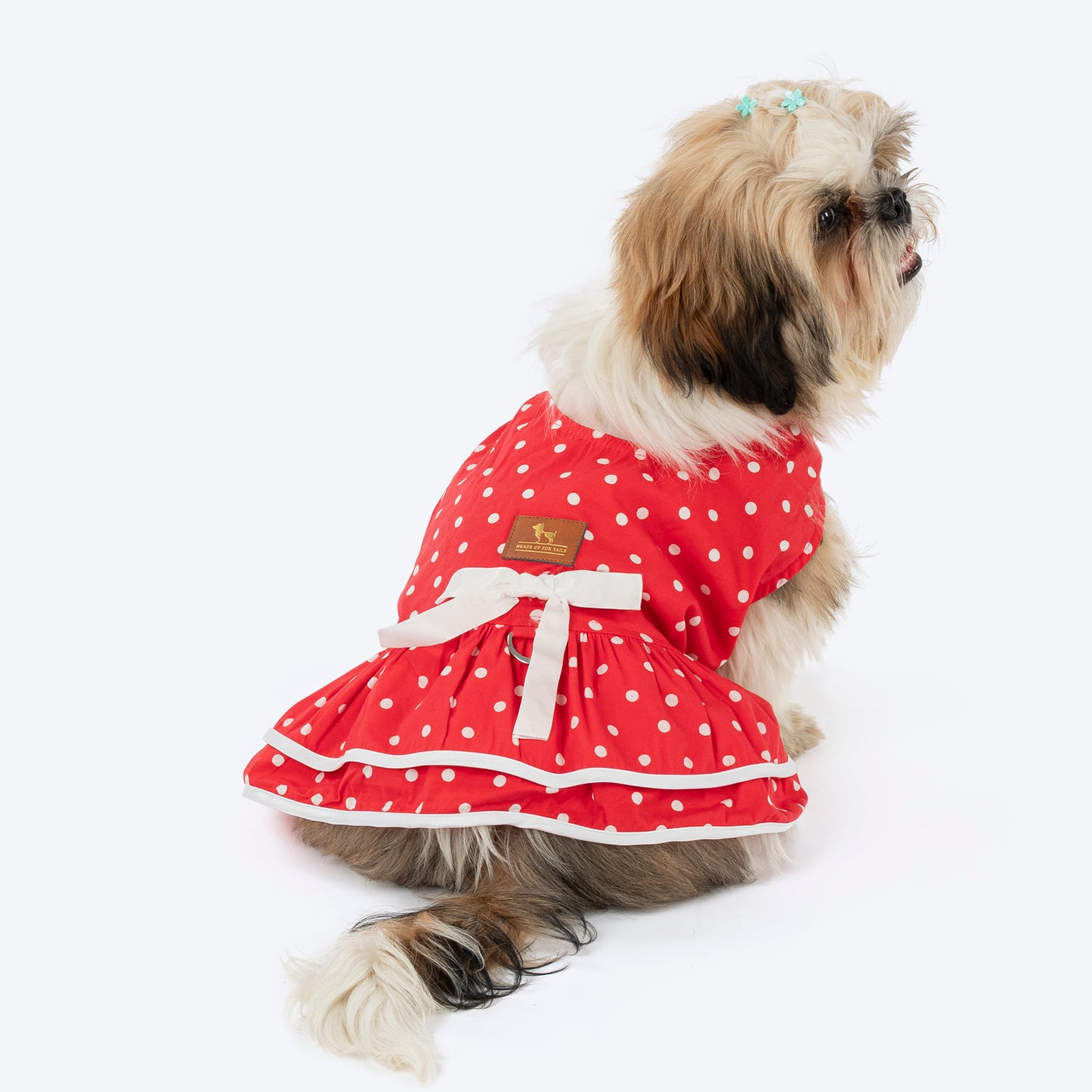 HUFT Polka Pawfection Dress For Dogs - Red - Heads Up For Tails