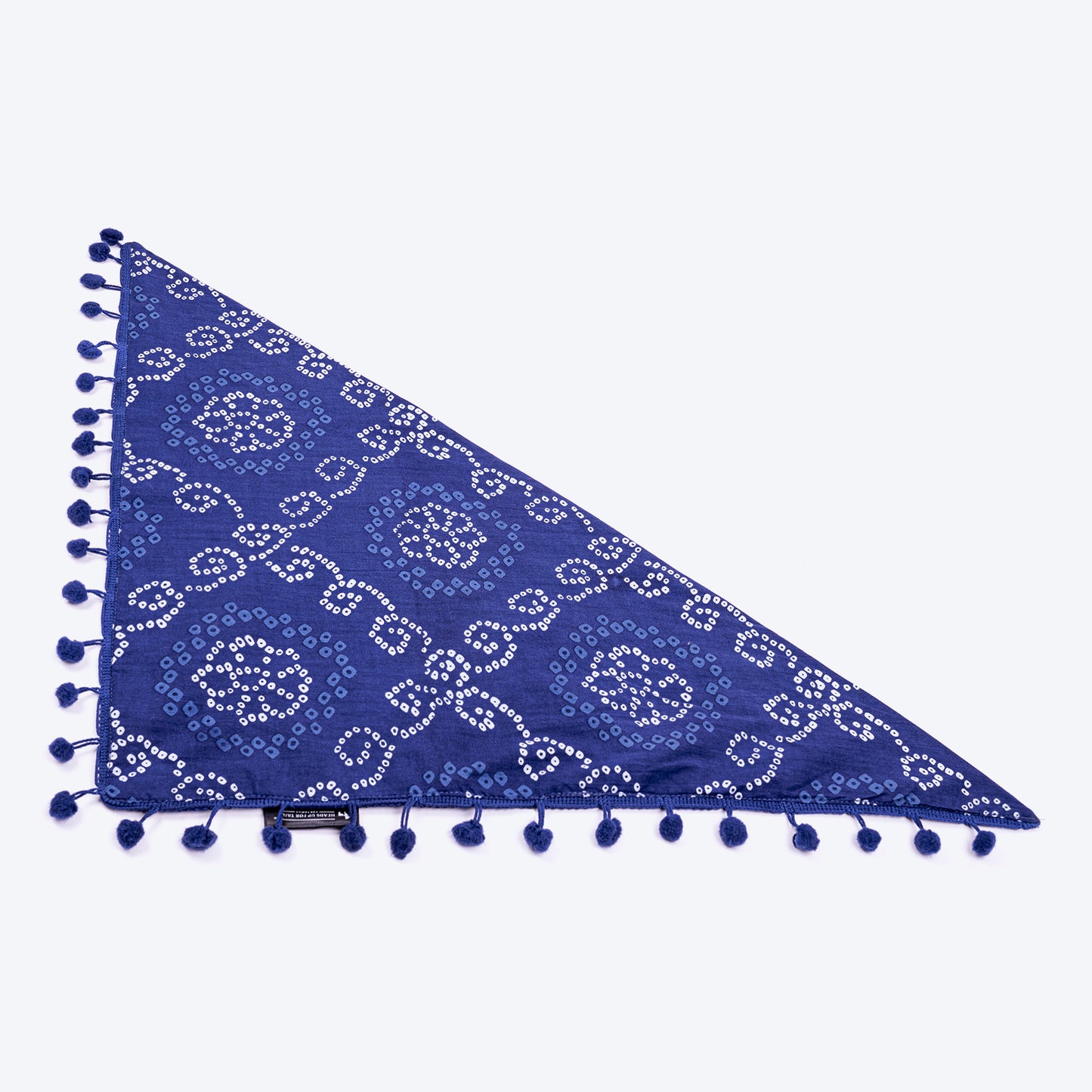 HUFT Bandhani Breeze Knot Bandana For Dog - Blue - Heads Up For Tails