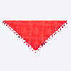HUFT Bandhani Breeze Knot Bandana For Dog - Red - Heads Up For Tails