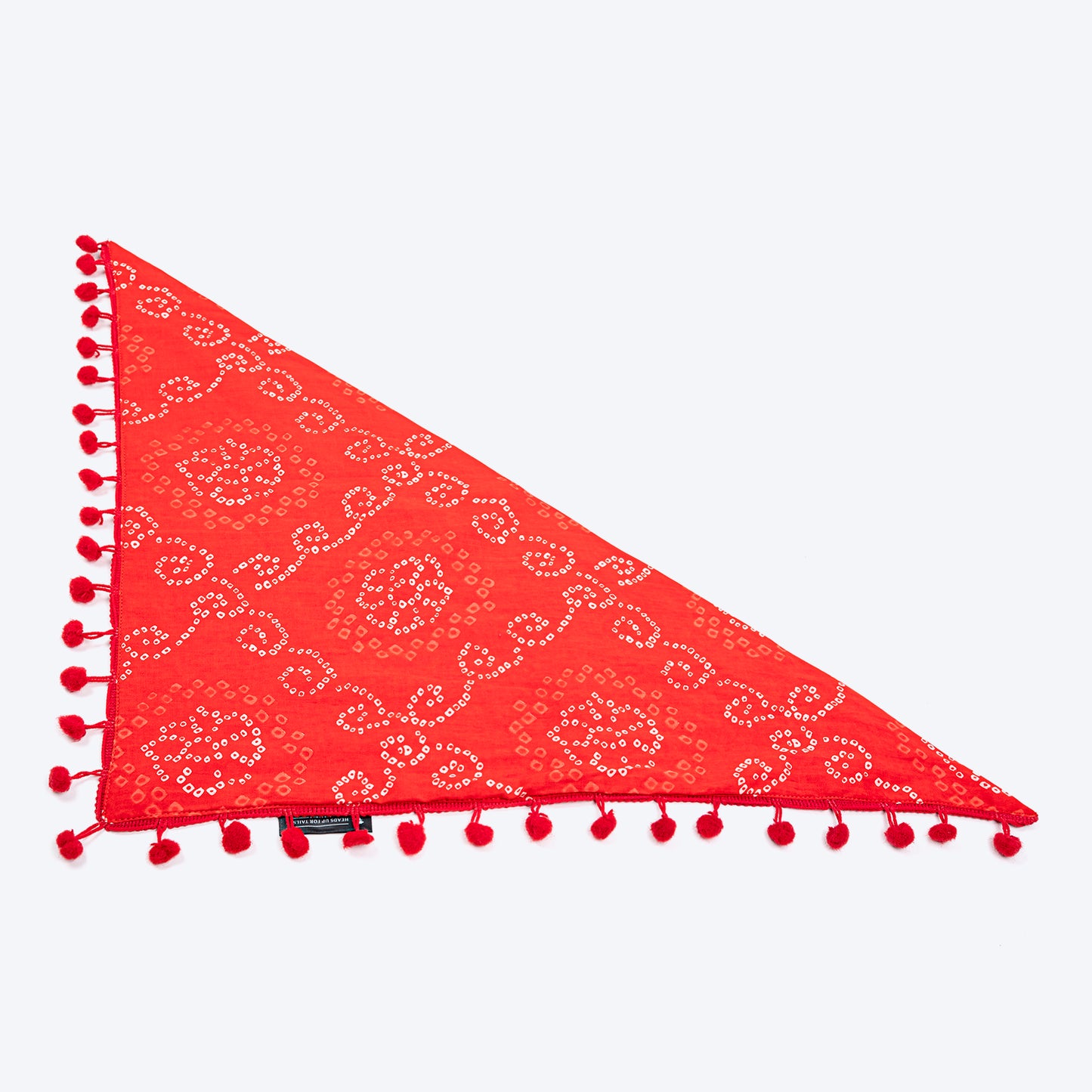 HUFT Bandhani Breeze Knot Bandana For Dog - Red - Heads Up For Tails