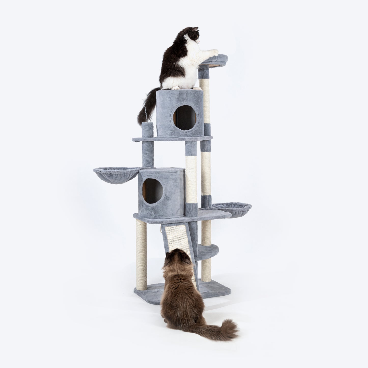 HUFT Meowtrix Tower Multipurpose Cat Tree - Grey - Heads Up For Tails