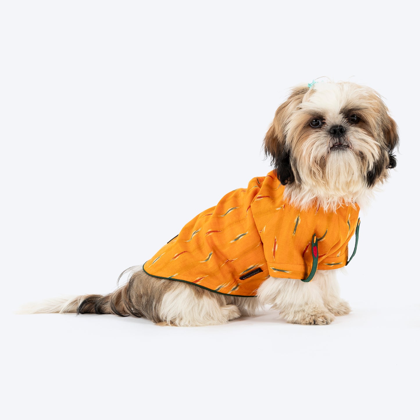 HUFT EthniPaw Ikat Kurta For Dog - Mustard - Heads Up For Tails