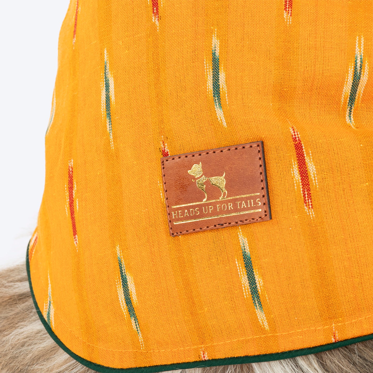 HUFT EthniPaw Ikat Kurta For Dog - Mustard - Heads Up For Tails