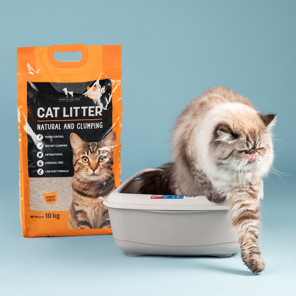 HUFT Cat Litter (Natural & Clumping) - Lavender Scented - 10 kg - Heads Up For Tails