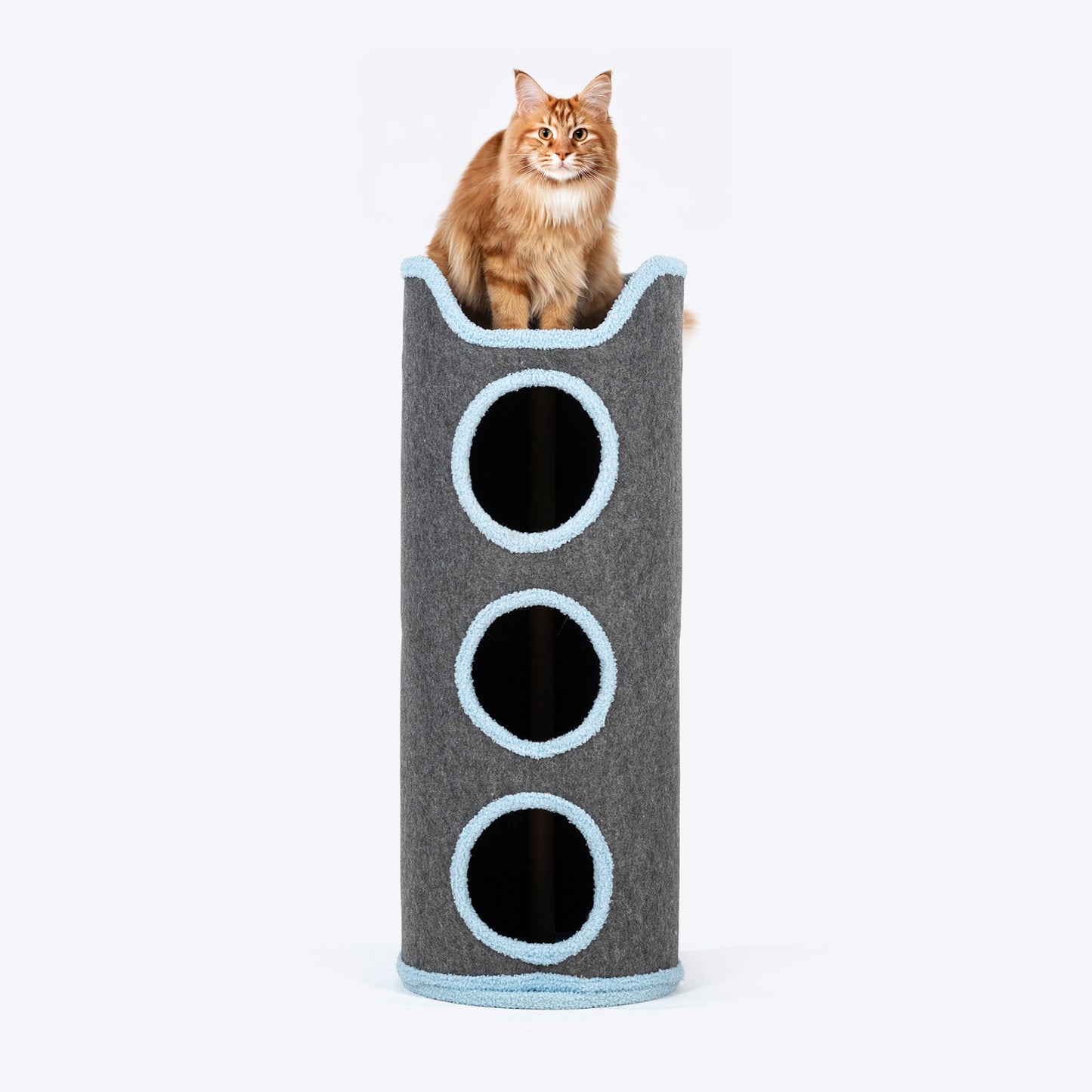 HUFT Meow Mansion Cat Tower For Cats - Grey - Heads Up For Tails