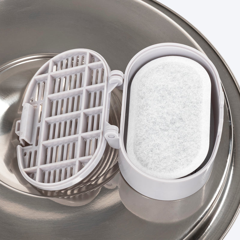 HUFT Stainless Steel Water Fountain For Dog & Cat - Heads Up For Tails
