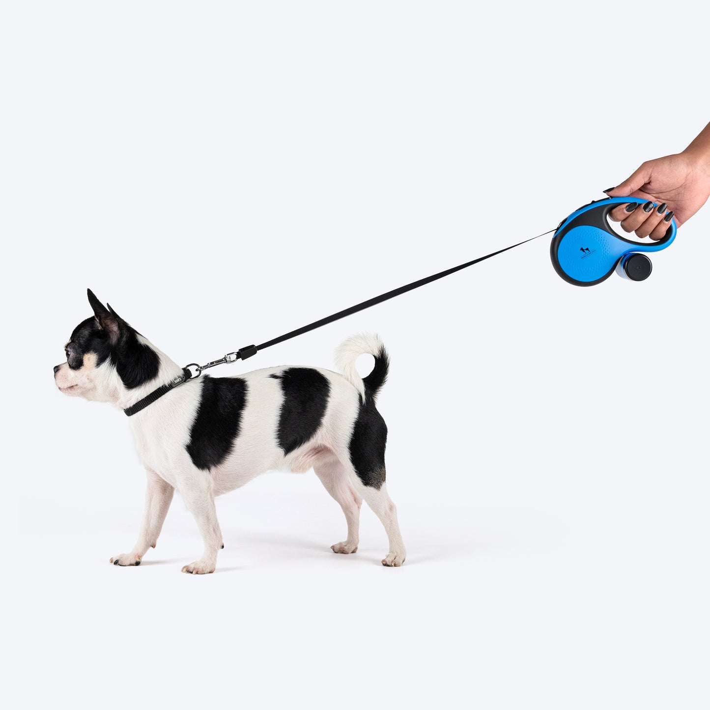 HUFT Retractable Leash With Poop Bag Dispenser For Dog - Blue - Heads Up For Tails