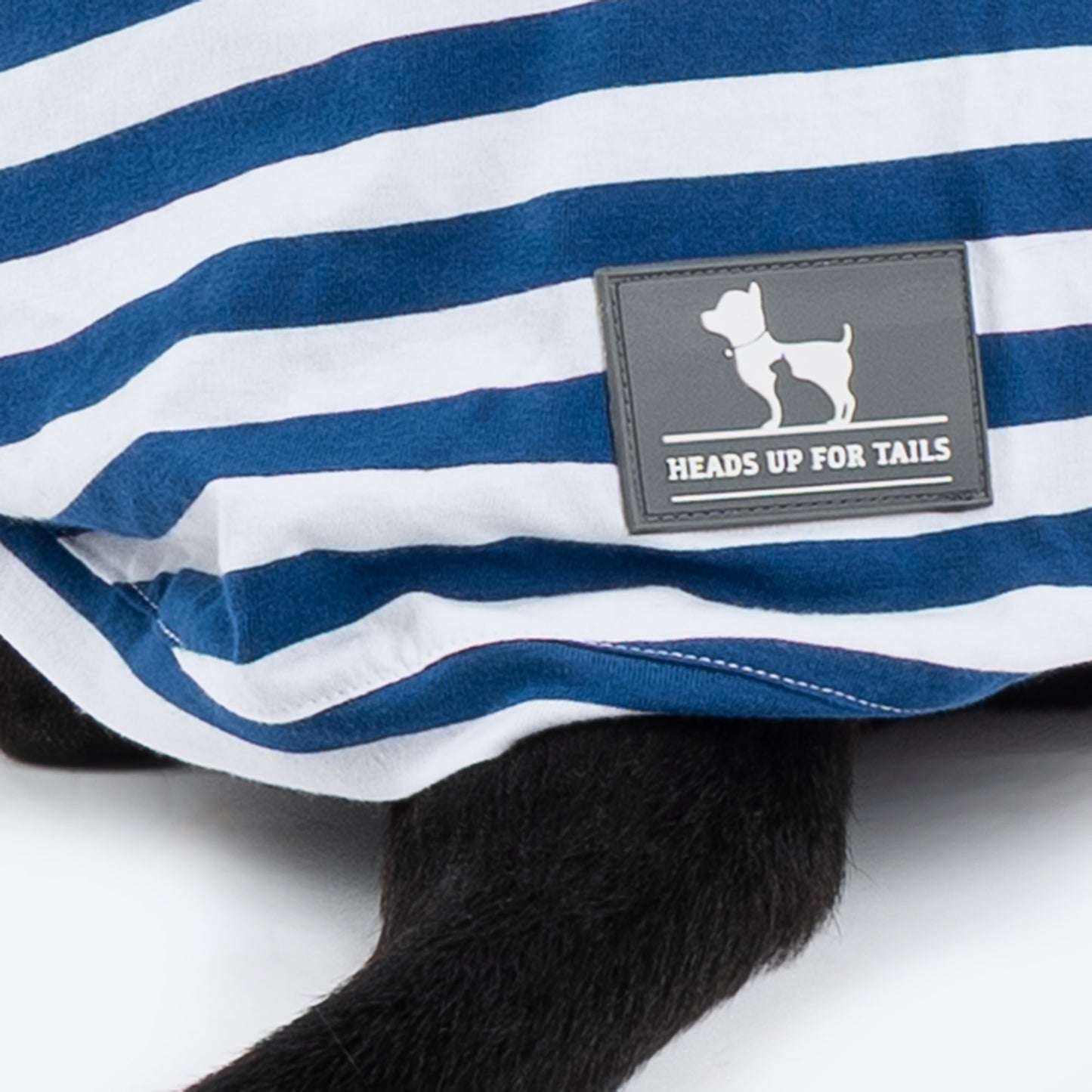 HUFT Best Dog Striped T-Shirt For Dog - Navy Blue & White - Heads Up For Tails