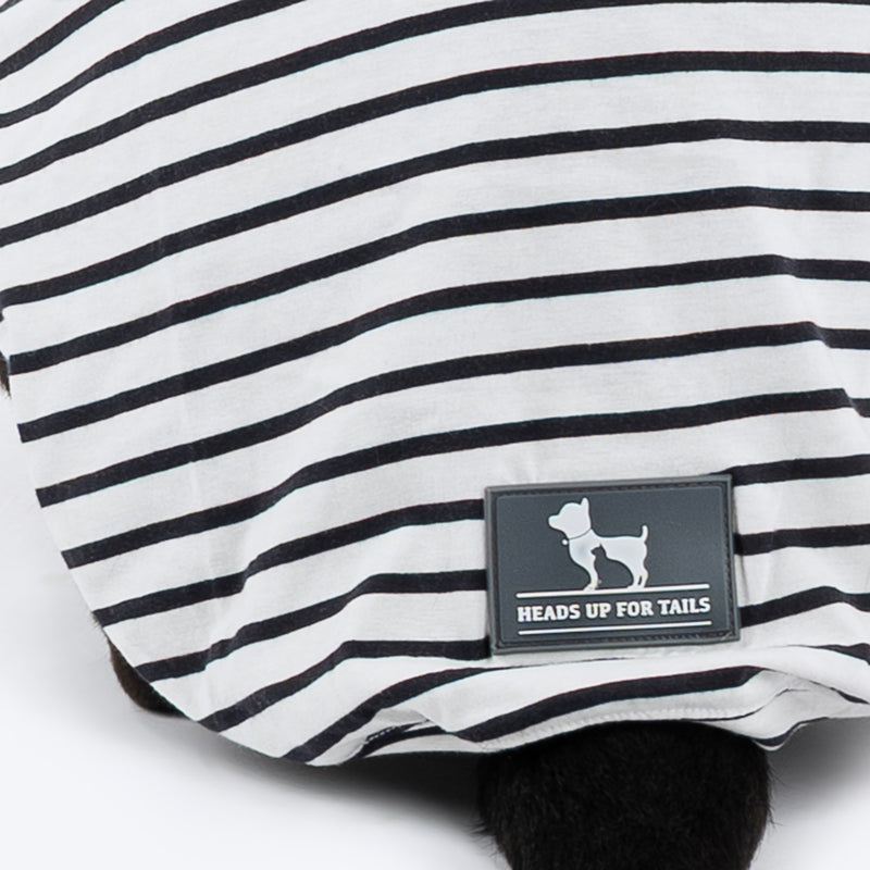 HUFT Cuddle Bug Striped T-Shirt For Dog - Black & White - Heads Up For Tails