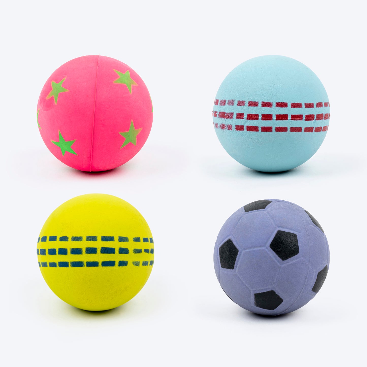 TLC Rubber Bouncy Balls For Dog - Assorted - Set Of 3 - Heads Up For Tails
