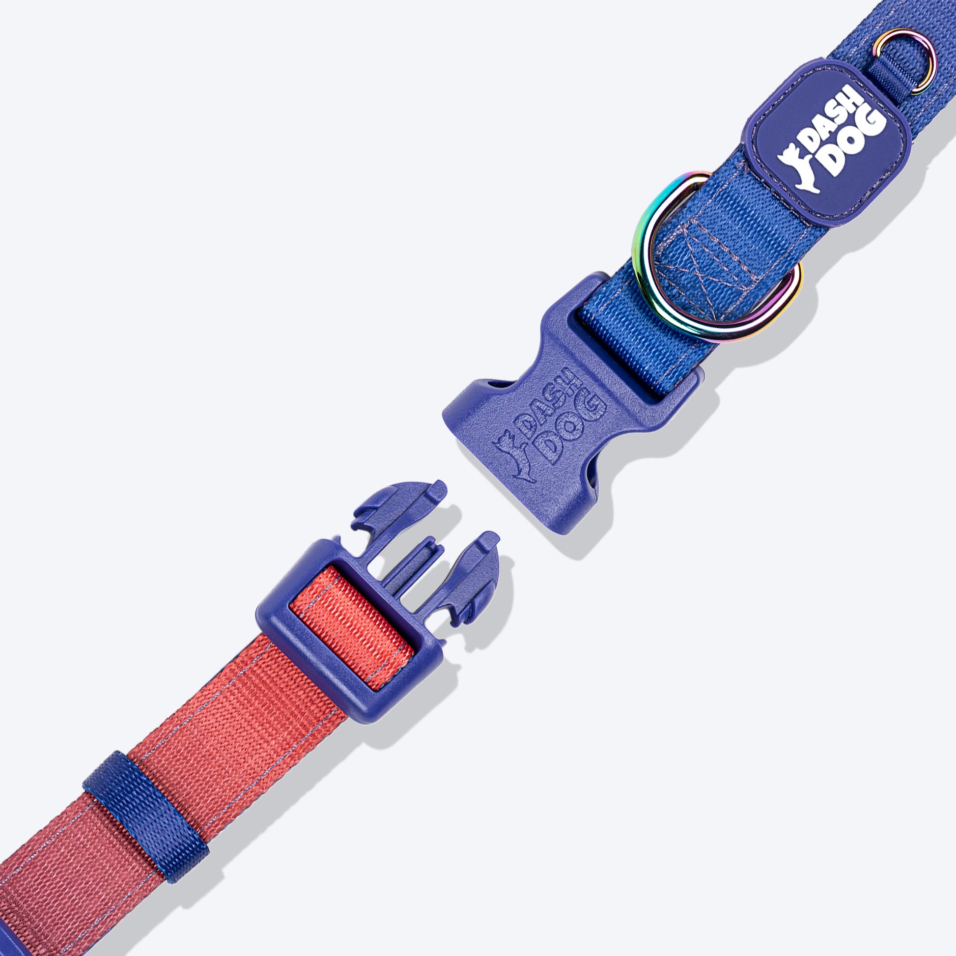 Dash Dog Flow Padded Collar For Dog - Red & Purple - Heads Up For Tails