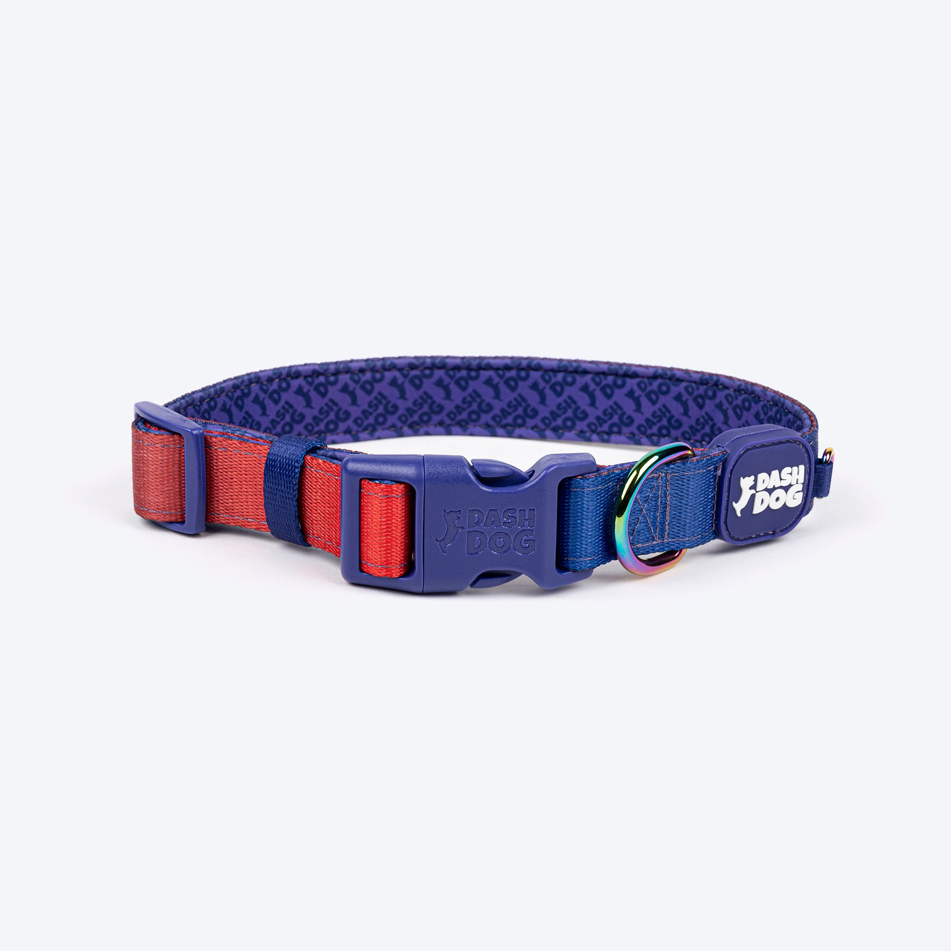Dash Dog Flow Padded Collar For Dog - Red & Purple - Heads Up For Tails
