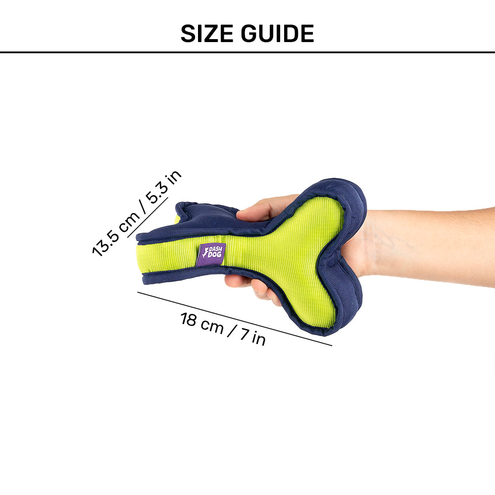 Dash Dog Zigzag Trunk Fetch Dog Toy - Navy/Green - Heads Up For Tails