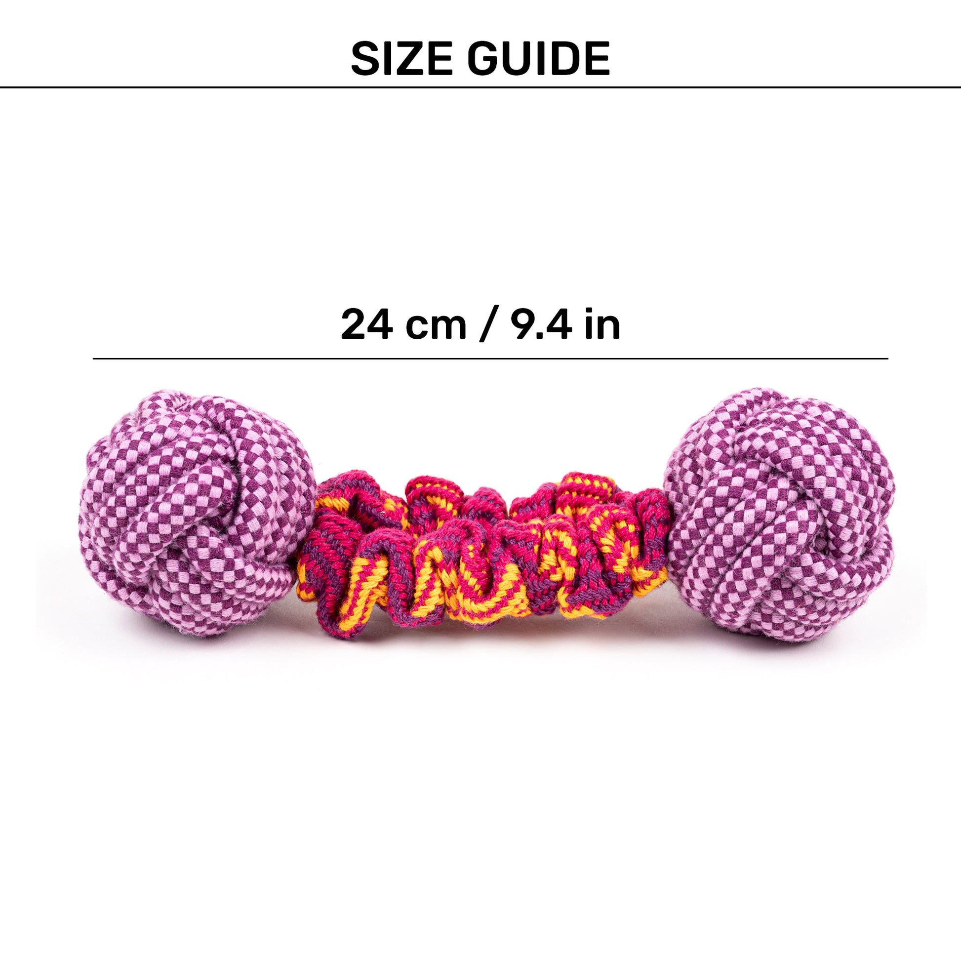 Dash Dog Double Trouble Bungee Rope Toy For Dog - Pink - Heads Up For Tails