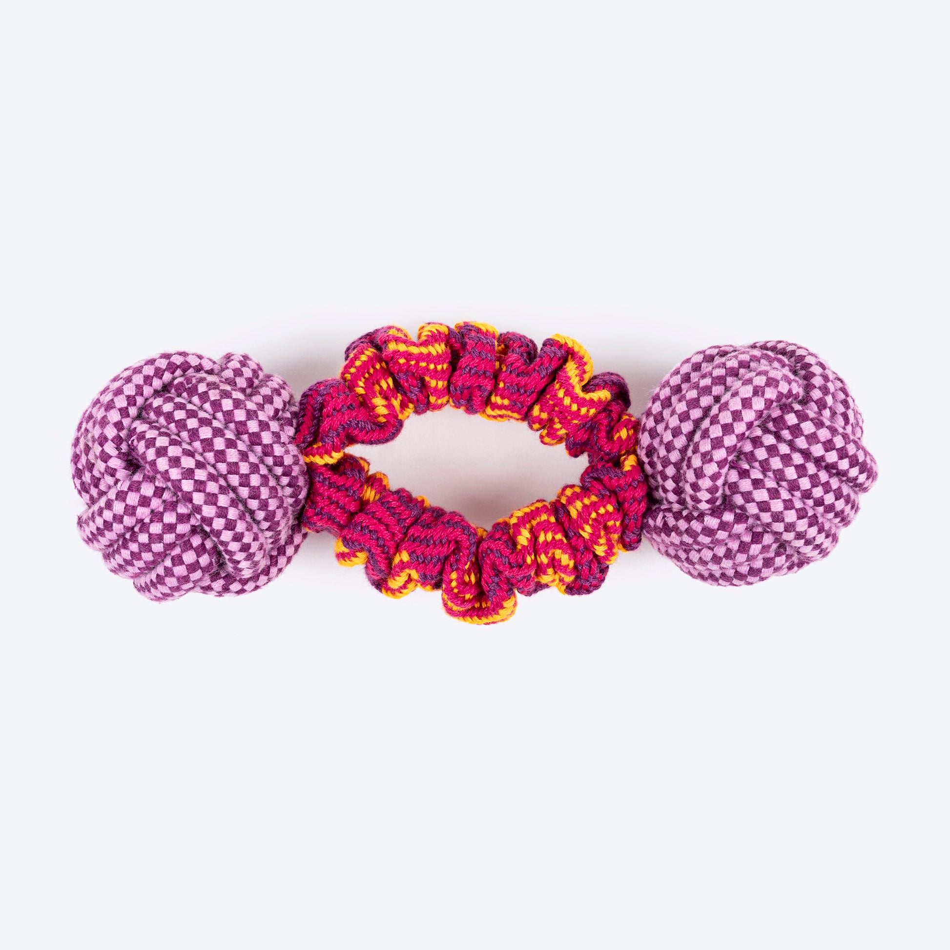 Dash Dog Double Trouble Bungee Rope Toy For Dog - Pink - Heads Up For Tails