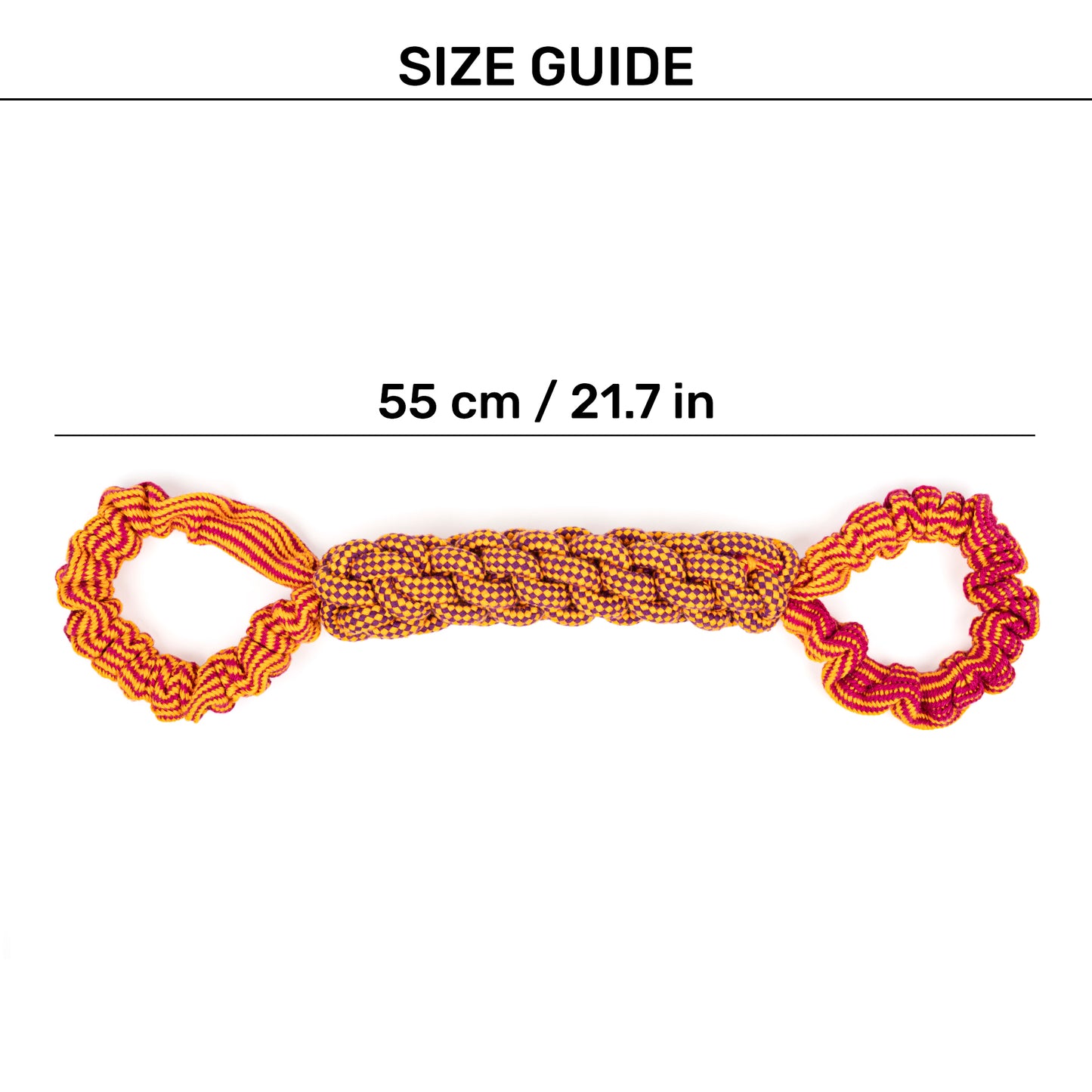 Dash Dog Tug-O-War Bungee Rope Toy For Dog - Orange - Heads Up For Tails