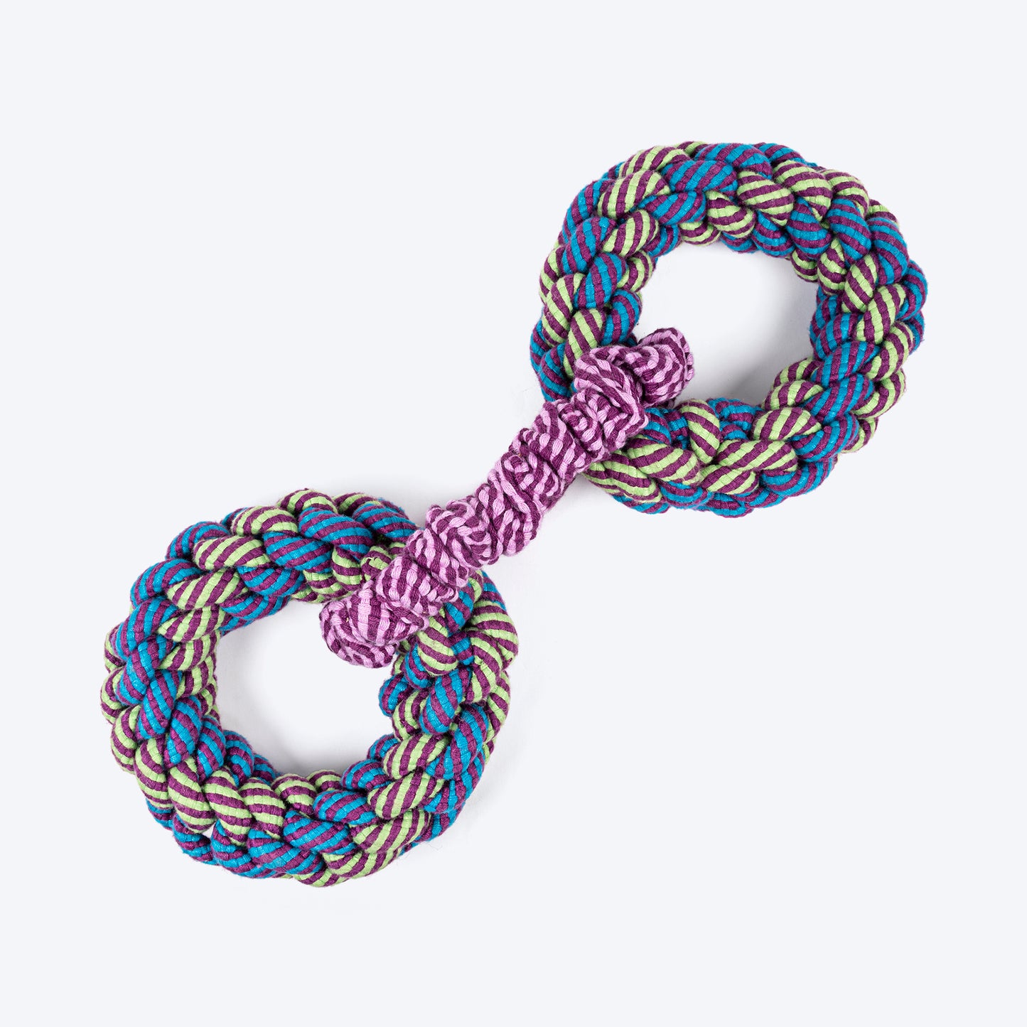 Dash Dog Double Donut Bungee Rope Toy For Dog - Blue - Heads Up For Tails