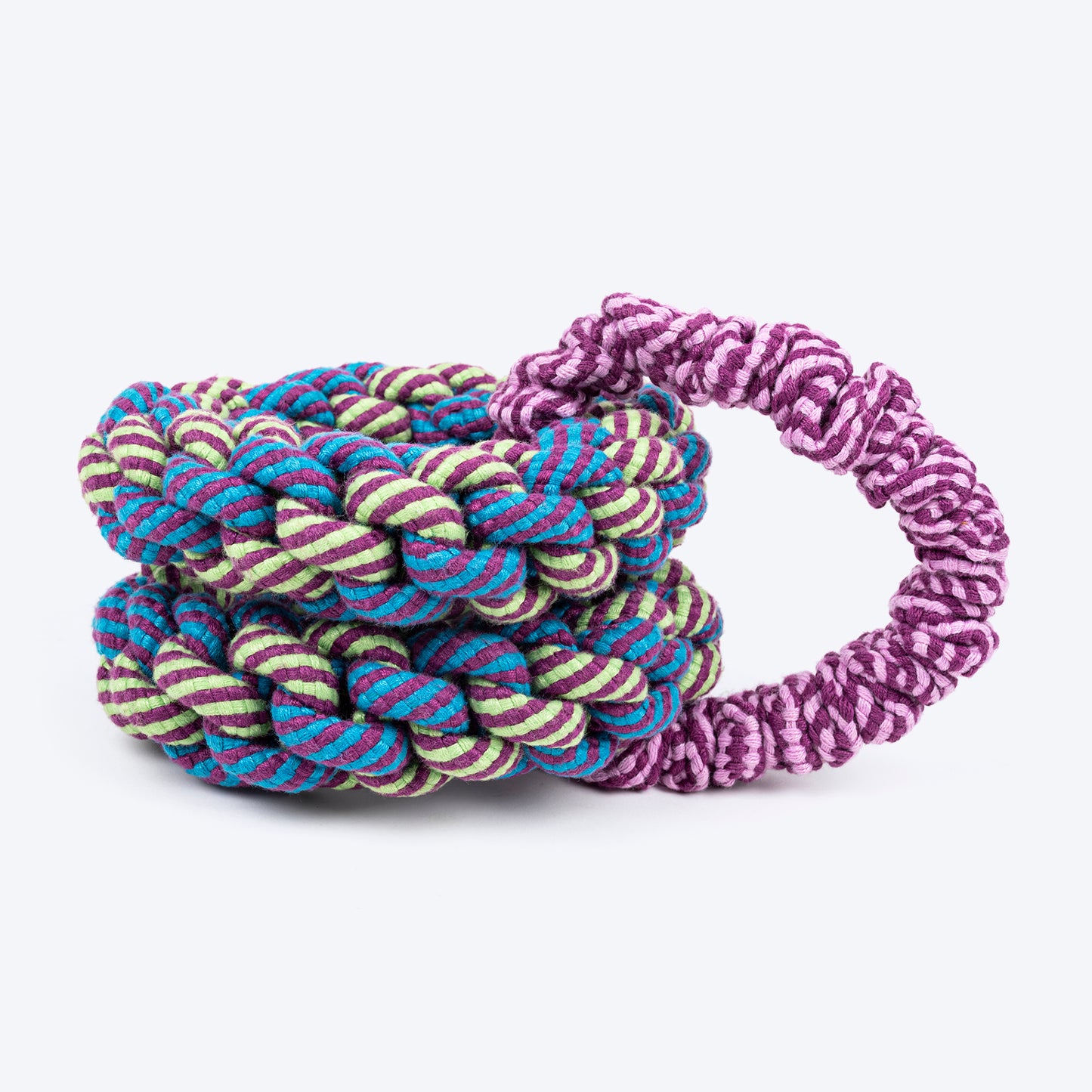 Dash Dog Double Donut Bungee Rope Toy For Dog - Blue - Heads Up For Tails