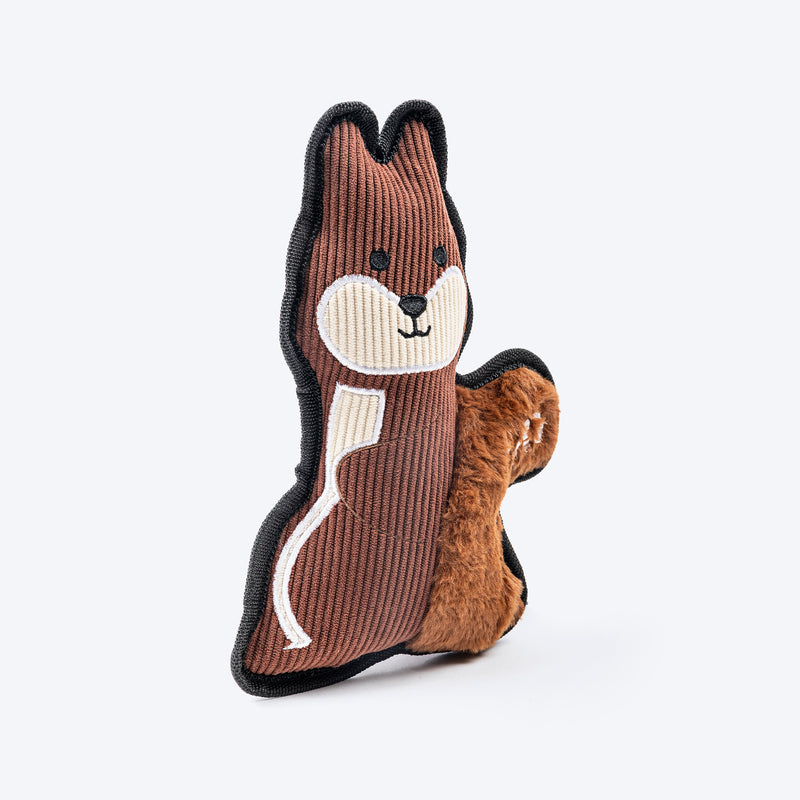 Dash Dog Squeaky Squirrel Plush Toy for Dog - Brown - Heads Up For Tails