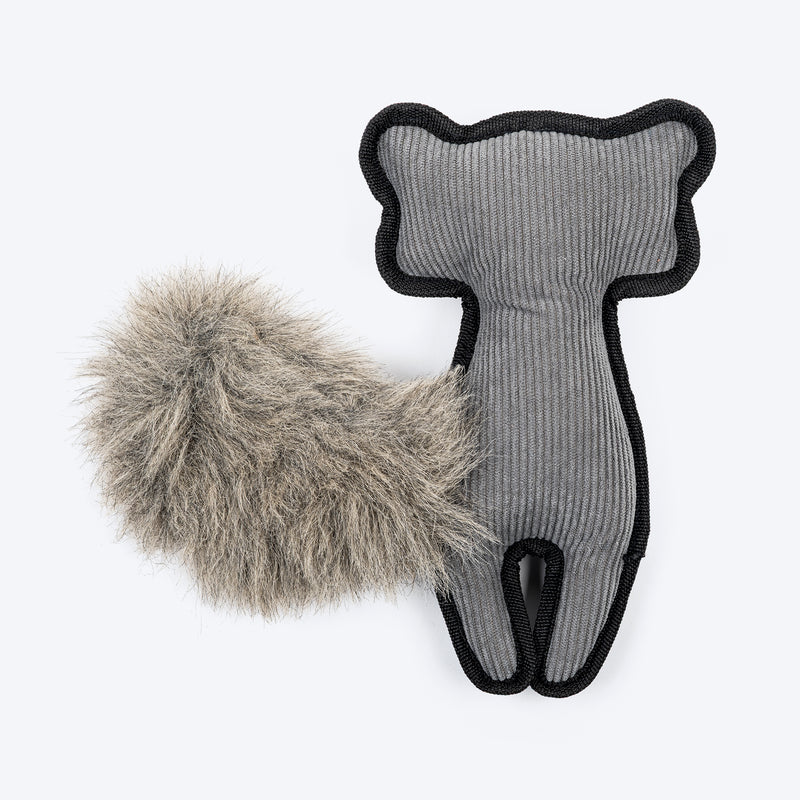 Dash Dog Forest Fox Plush Toy For Dog - Grey - Heads Up For Tails