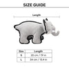 Dash Dog Crinkly Elephant Plush Toy for Dog - Grey - Heads Up For Tails